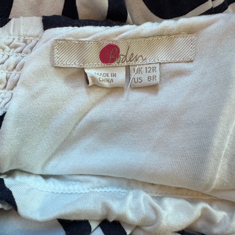 Boden knit multi-way dress - White/Navy 8R. EUC - Picture 3 of 5